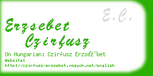 erzsebet czirfusz business card